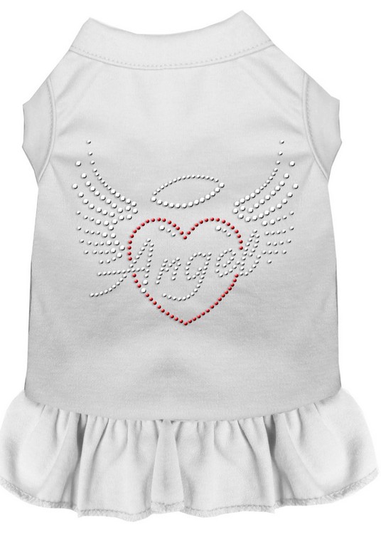 Angel Heart Rhinestone Dress White Lg